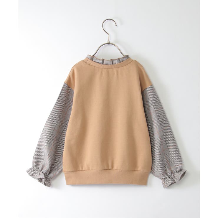 袖チェックフリル襟プルオーバー（120~160cm） | ikka  | 詳細画像12 