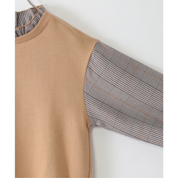 袖チェックフリル襟プルオーバー（120~160cm） | ikka  | 詳細画像13 