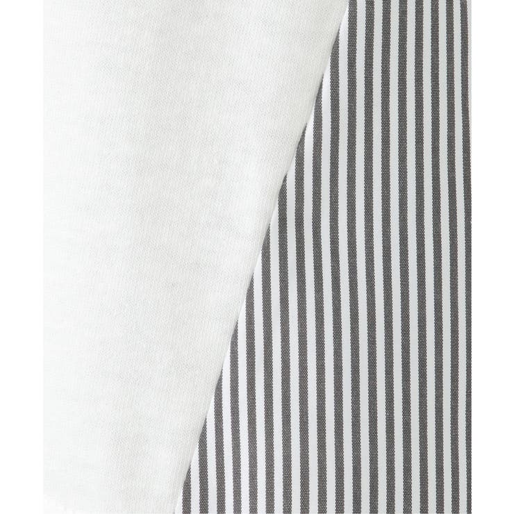 【親子コーデ】袖リボンストライプ切り替えTシャツ（120~160cm） | ikka  | 詳細画像9 