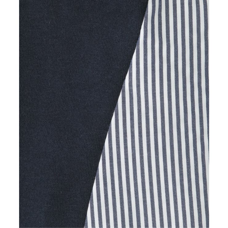 【親子コーデ】袖リボンストライプ切り替えTシャツ（120~160cm） | ikka  | 詳細画像10 