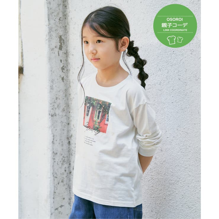 【親子コーデ】フォトプリントロングTシャツ（120~160cm） | ikka  | 詳細画像1 