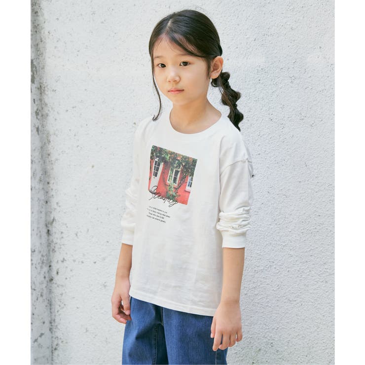 【親子コーデ】フォトプリントロングTシャツ（120~160cm） | ikka  | 詳細画像3 