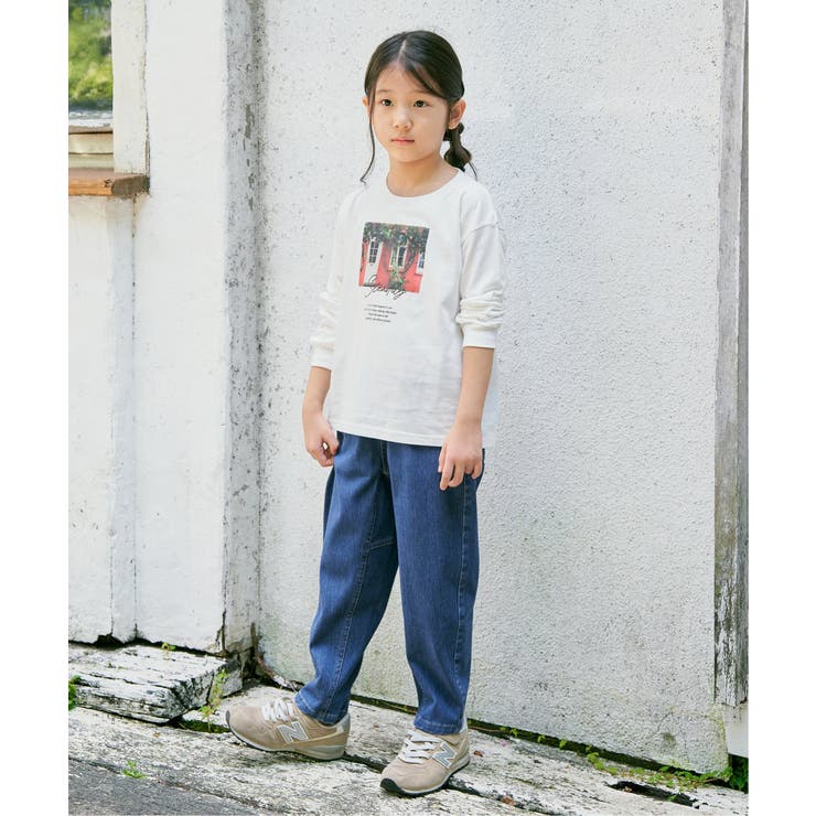 【親子コーデ】フォトプリントロングTシャツ（120~160cm） | ikka  | 詳細画像4 