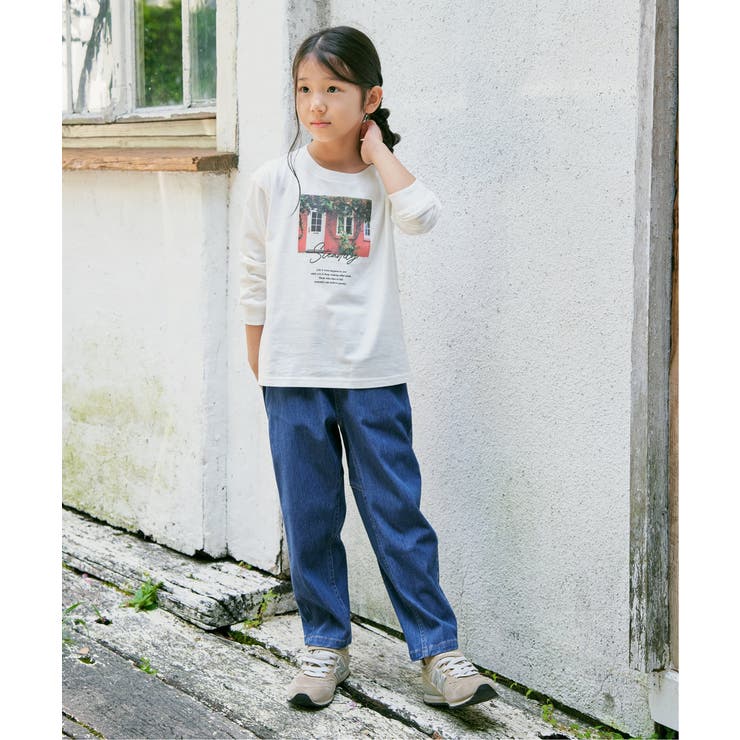 【親子コーデ】フォトプリントロングTシャツ（120~160cm） | ikka  | 詳細画像5 
