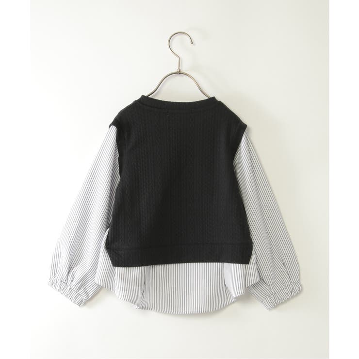 【親子コーデ】ケーブル柄レイヤードプルオーバー（120~160cm） | ikka  | 詳細画像8 