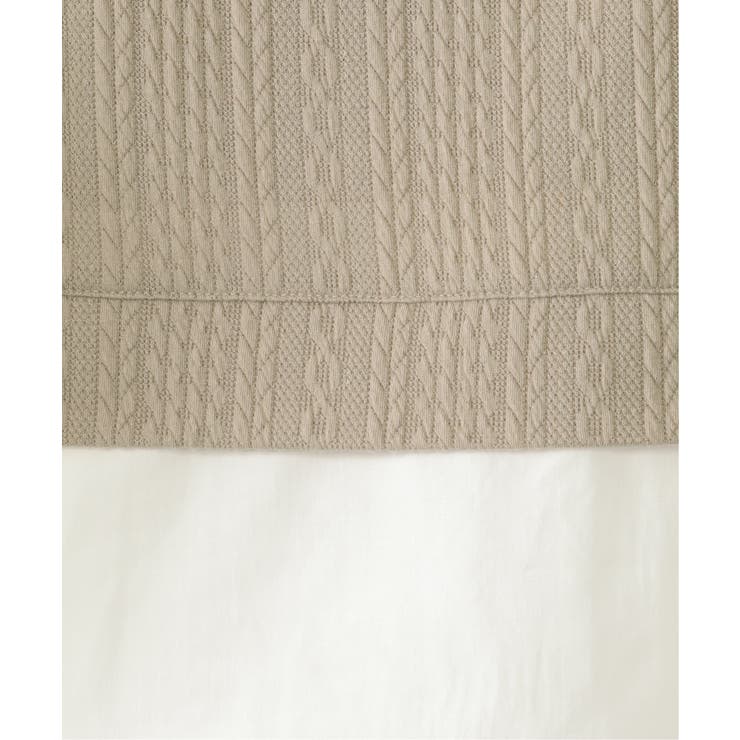 【親子コーデ】ケーブル柄レイヤードプルオーバー（120~160cm） | ikka  | 詳細画像16 