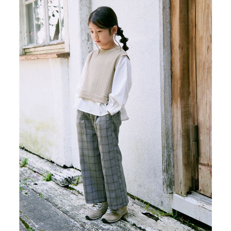 【親子コーデ】ケーブル柄レイヤードプルオーバー（120~160cm） | ikka  | 詳細画像6 