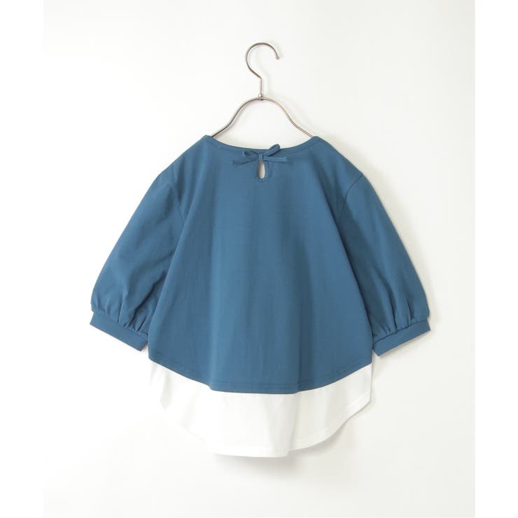 【親子コーデ】梨地裾レイヤー5分袖プルオーバー（120~160cm） | ikka  | 詳細画像13 