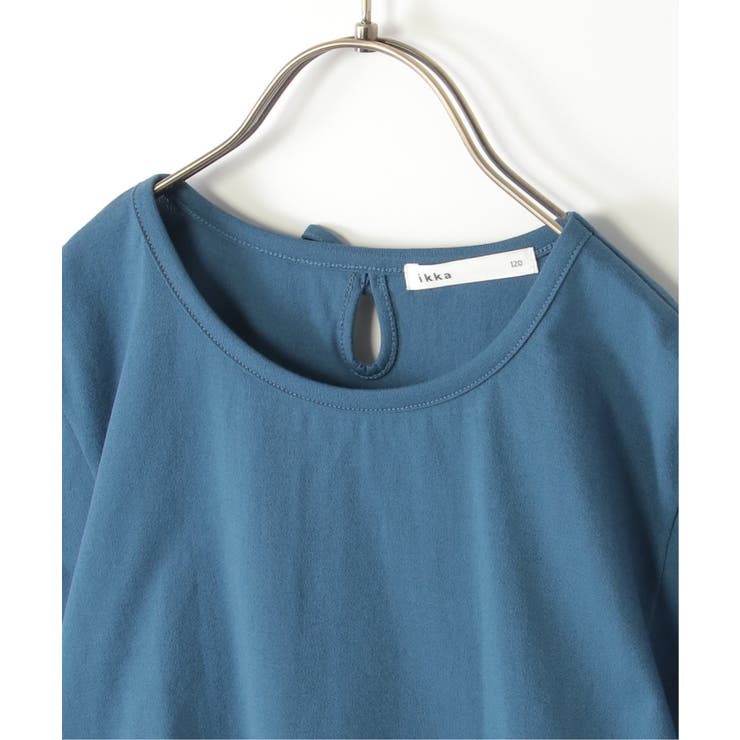 【親子コーデ】梨地裾レイヤー5分袖プルオーバー（120~160cm） | ikka  | 詳細画像16 