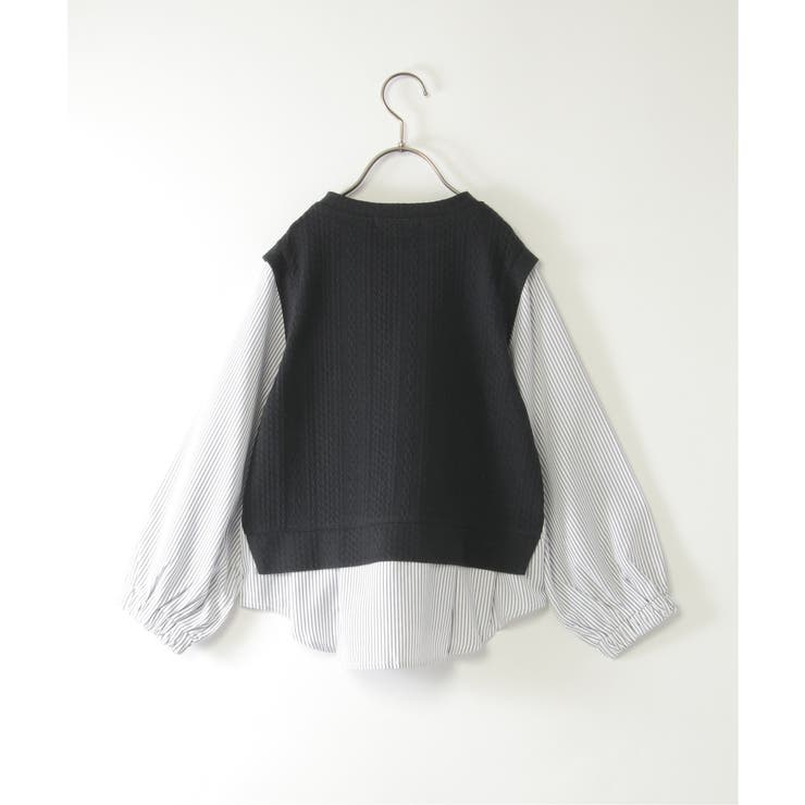 【親子コーデ】ケーブル柄レイヤードプルオーバー（120~160cm） | ikka  | 詳細画像18 