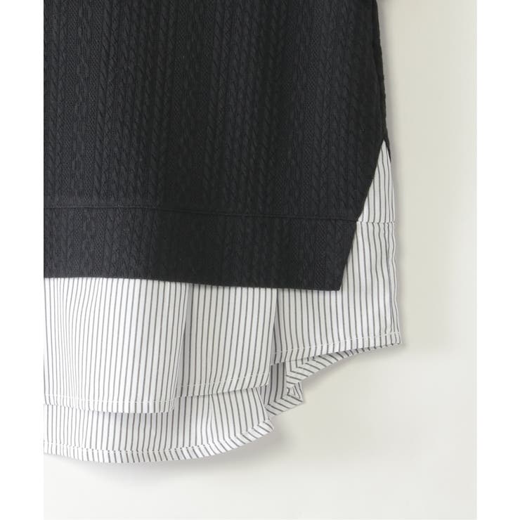 【親子コーデ】ケーブル柄レイヤードプルオーバー（120~160cm） | ikka  | 詳細画像20 