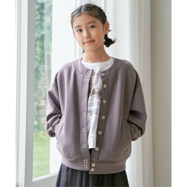 【洗濯機で洗える 親子コーデ】ダンボールドットボタンカーディガン（120~160… | ikka  | 詳細画像2 