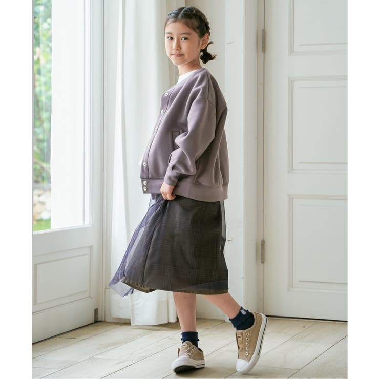 【洗濯機で洗える 親子コーデ】ダンボールドットボタンカーディガン（120~160… | ikka  | 詳細画像4 