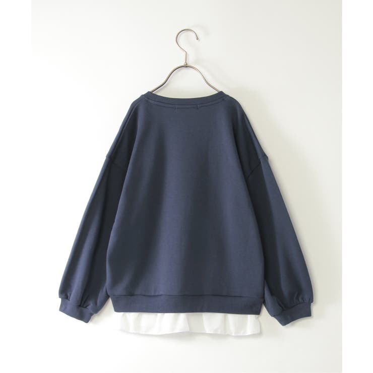 【親子コーデ】裾シフォン箔ロゴプルオーバー（120~160cm） | ikka  | 詳細画像13 