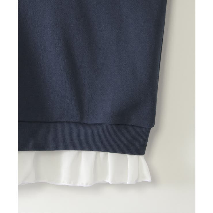 【親子コーデ】裾シフォン箔ロゴプルオーバー（120~160cm） | ikka  | 詳細画像16 