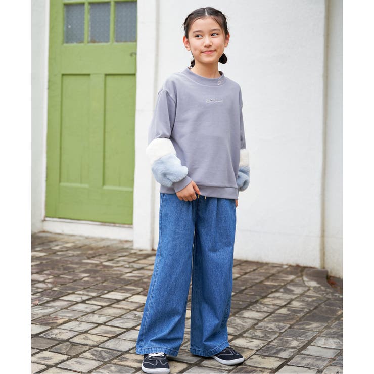 袖ファー刺繍ラインストーンプルオーバー（120~160cm） | ikka  | 詳細画像17 