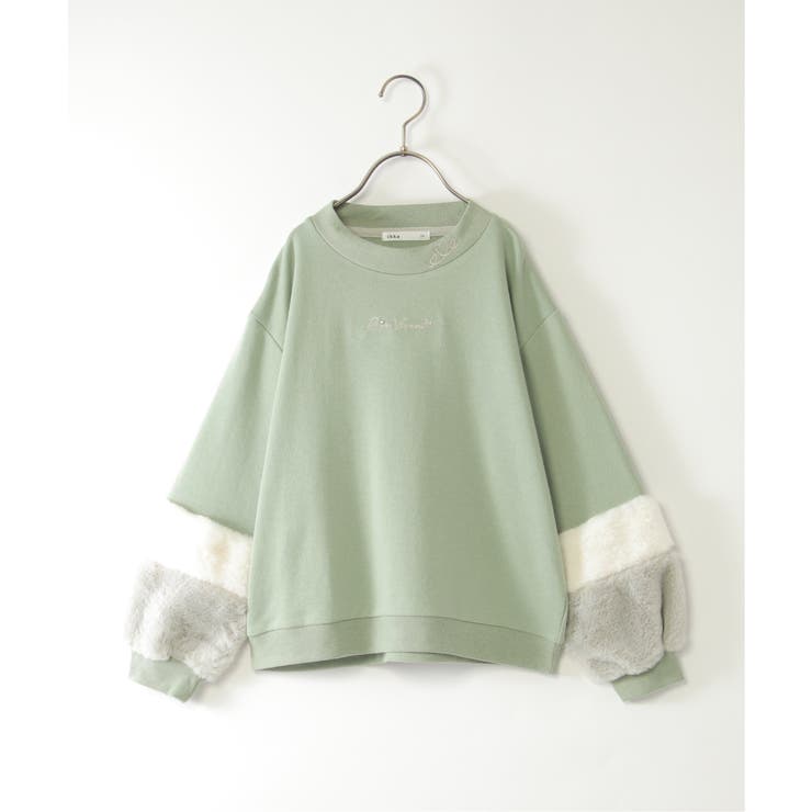 袖ファー刺繍ラインストーンプルオーバー（120~160cm） | ikka  | 詳細画像19 