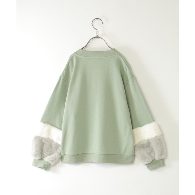 袖ファー刺繍ラインストーンプルオーバー（120~160cm） | ikka  | 詳細画像20 