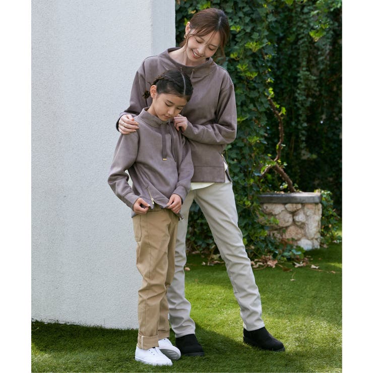 フェイクスエードサイドジップ使いプルオーバー（120~160cm） | ikka  | 詳細画像11 