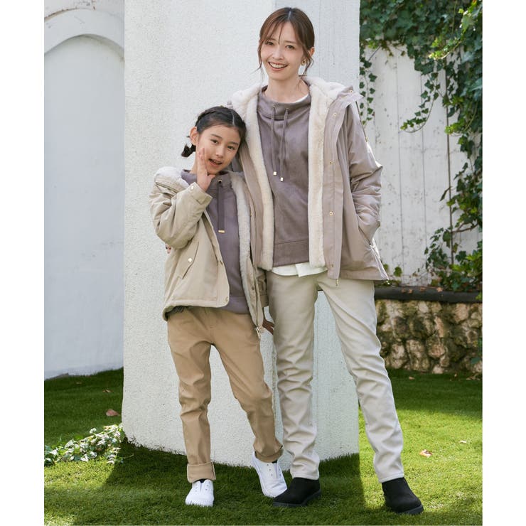 フェイクスエードサイドジップ使いプルオーバー（120~160cm） | ikka  | 詳細画像16 