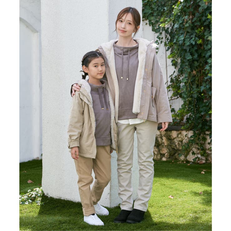 フェイクスエードサイドジップ使いプルオーバー（120~160cm） | ikka  | 詳細画像18 