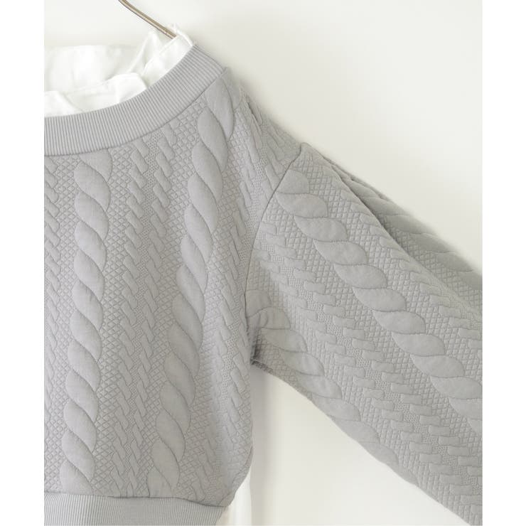 フクレジャカード襟フリルシャツレイヤープルオーバー（120~160cm） | ikka  | 詳細画像3 