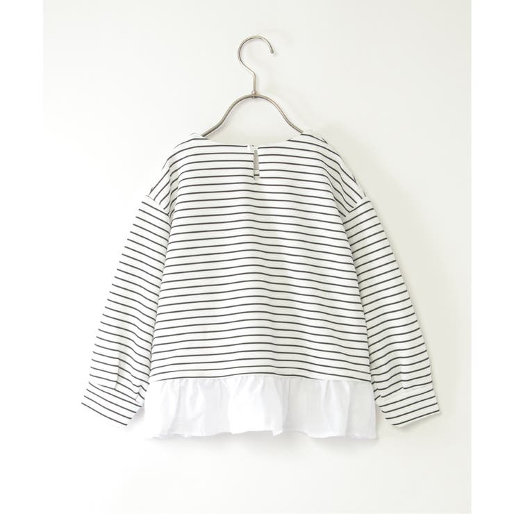 【親子コーデ】リップルタック裾フリルプルオーバー（120~160cm） | ikka  | 詳細画像2 