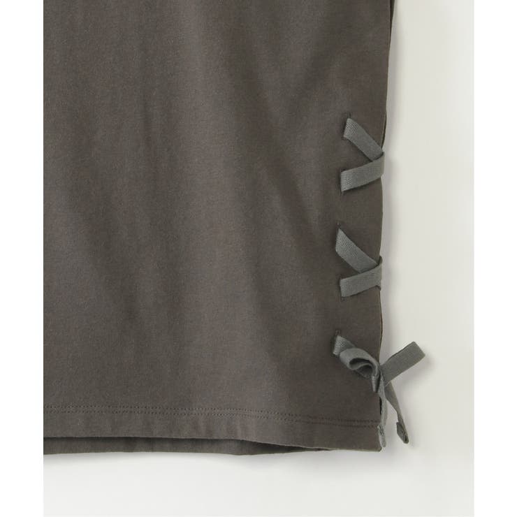 【親子コーデ】フォトロゴ脇レースアップ7分袖Tシャツ（120~160cm） | ikka  | 詳細画像16 