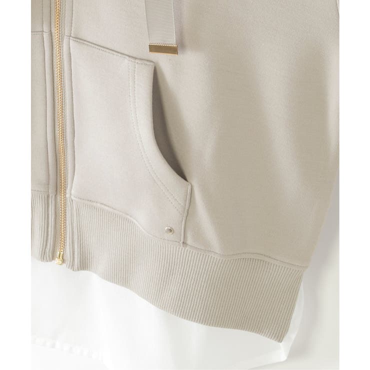 ダンボール裾レイヤージップパーカー（120~160cm） | ikka  | 詳細画像8 