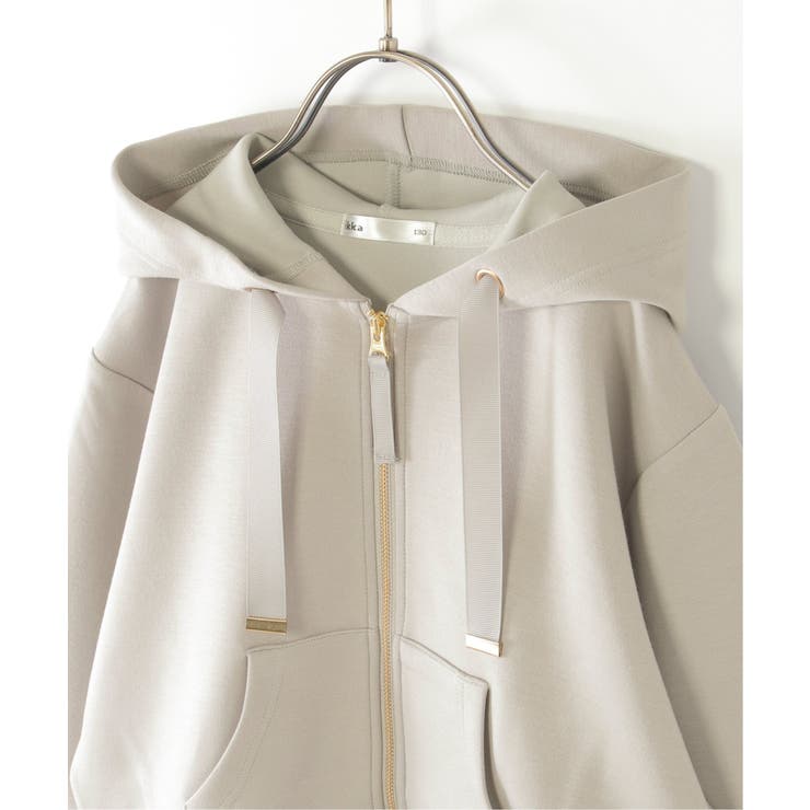 ダンボール裾レイヤージップパーカー（120~160cm） | ikka  | 詳細画像6 