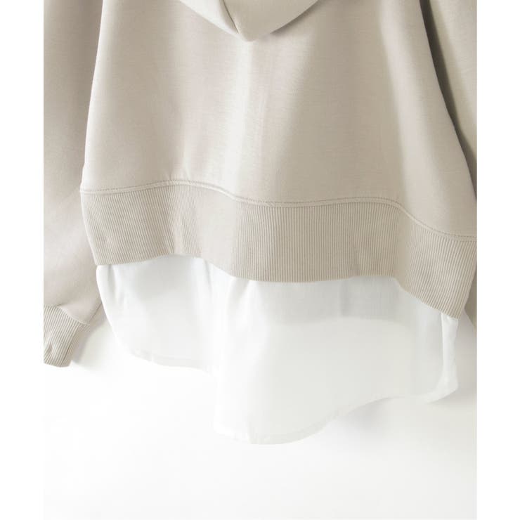 ダンボール裾レイヤージップパーカー（120~160cm） | ikka  | 詳細画像7 