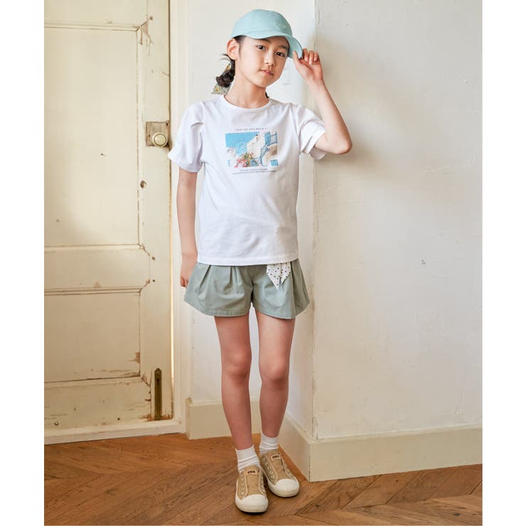 【親子コーデ】袖タック冷感プリントTシャツ（120~160cm） | ikka  | 詳細画像7 