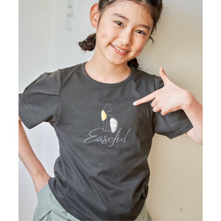 【親子コーデ】袖タック冷感プリントTシャツ（120~160cm） | ikka  | 詳細画像13 