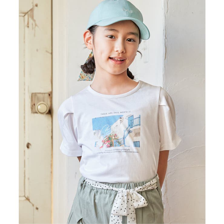 【親子コーデ】袖タック冷感プリントTシャツ（120~160cm） | ikka  | 詳細画像3 