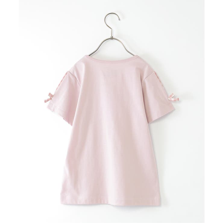 冷感肩ギンガム切り替えロゴT（120~160cm） | ikka  | 詳細画像22 