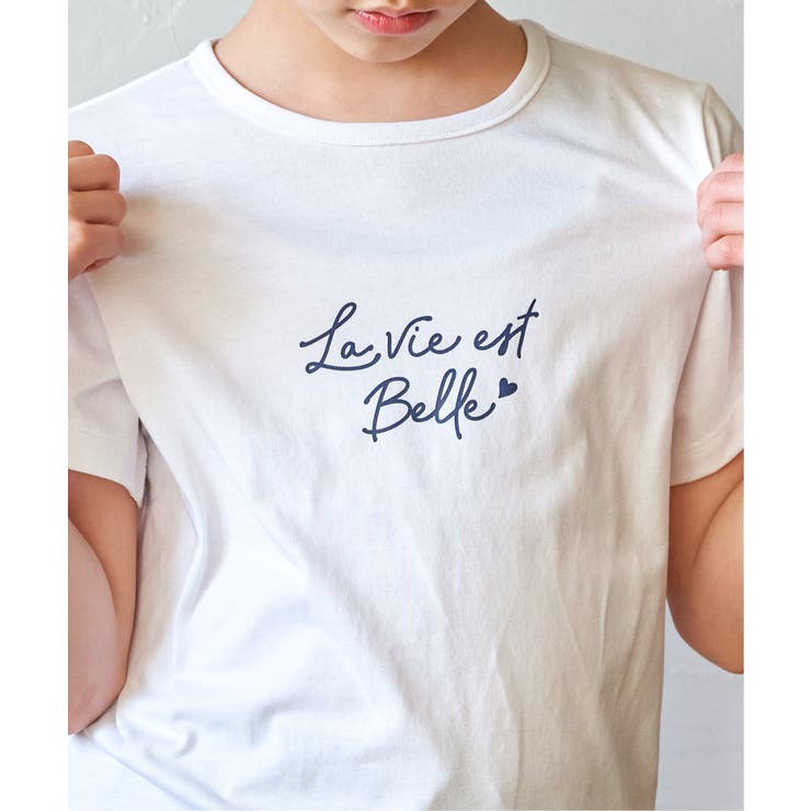 冷感肩ギンガム切り替えロゴT（120~160cm） | ikka  | 詳細画像6 