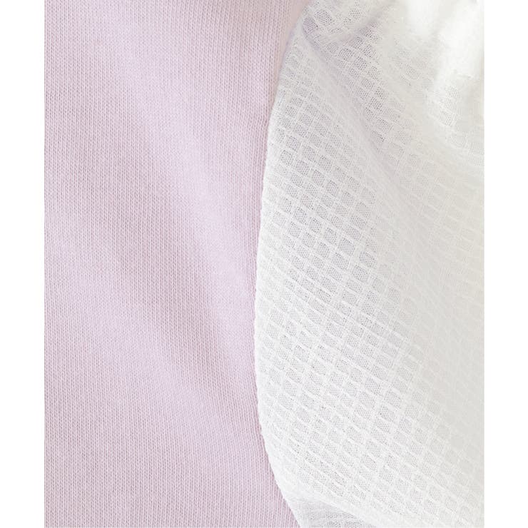 袖布帛シャーリング7分Tシャツ（120~160cm） | ikka  | 詳細画像24 