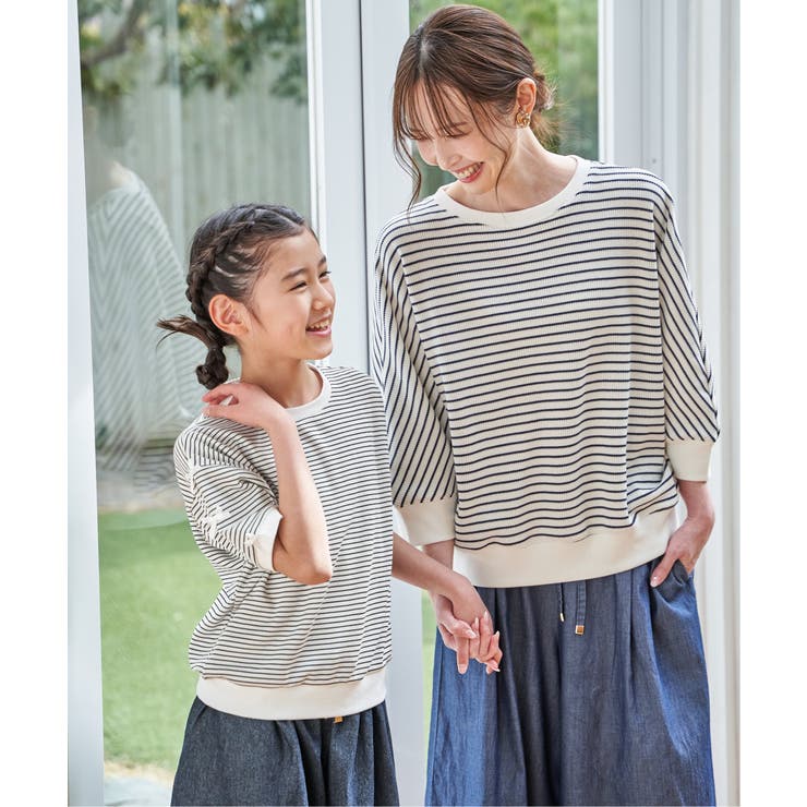 【親子コーデ】 フライス袖リボンドルマンプルオーバー (120cm~160cm) | ikka  | 詳細画像8 