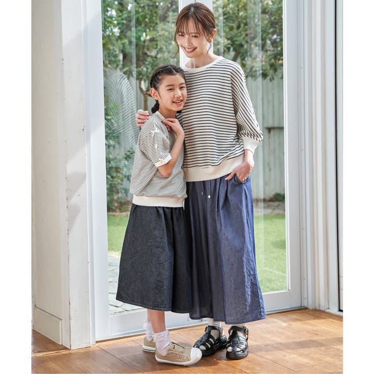 【親子コーデ】 フライス袖リボンドルマンプルオーバー (120cm~160cm) | ikka  | 詳細画像10 