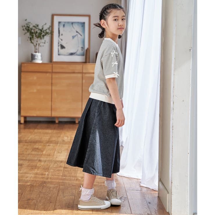 【親子コーデ】 フライス袖リボンドルマンプルオーバー (120cm~160cm) | ikka  | 詳細画像5 