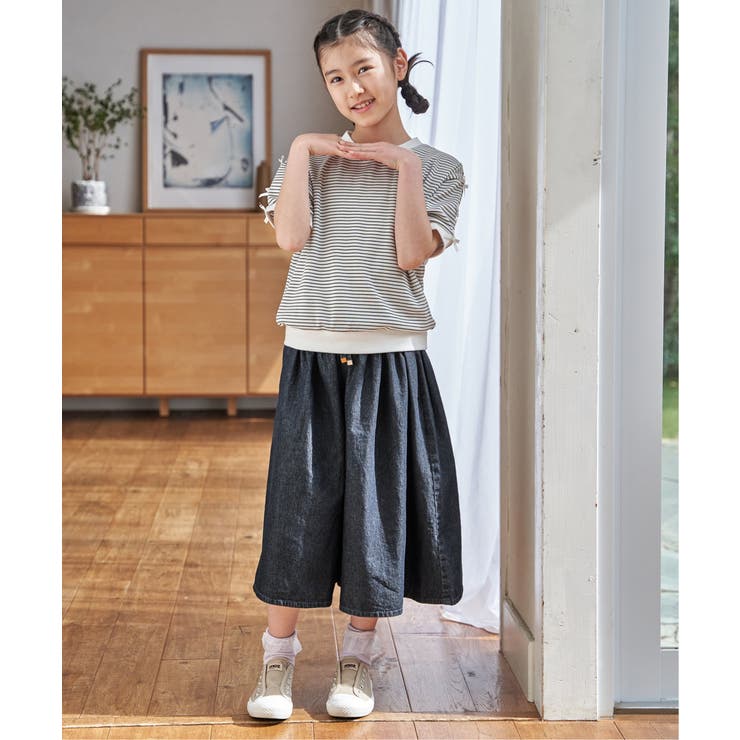 【親子コーデ】 フライス袖リボンドルマンプルオーバー (120cm~160cm) | ikka  | 詳細画像6 