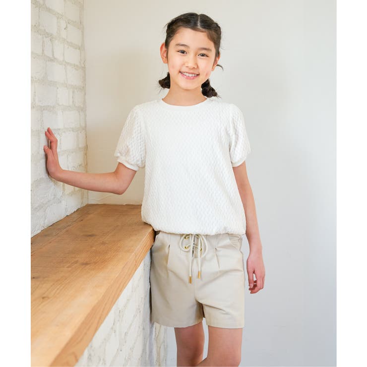 【親子コーデ】 ジャカードパフ袖プルオーバー (120cm~160cm) | ikka  | 詳細画像3 