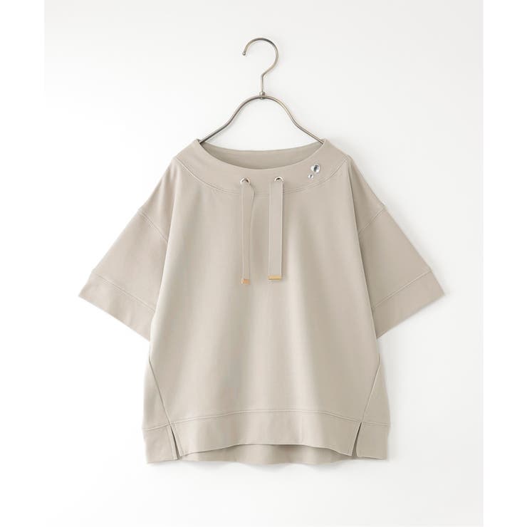 ライトグレー | 【親子コーデ】冷感鹿の子ビジュー付きスピンドルプルオーバー（120~160cm） | ikka 