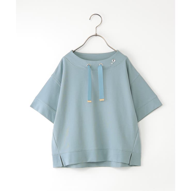 【親子コーデ】冷感鹿の子ビジュー付きスピンドルプルオーバー（120~160cm） | ikka  | 詳細画像1 