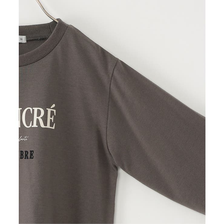 【親子コーデ】ロゴフォト裾レース7分袖Tシャツ（120~160cm） | ikka  | 詳細画像3 