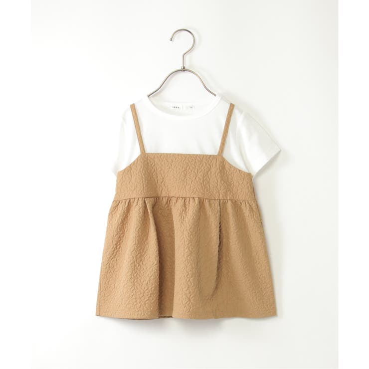 ベージュ | 【WEB限定カラーあり】フクレジャガードキャミドッキングプルオーバー（120~1… | ikka 