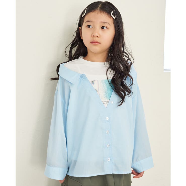 【親子コーデ】フォトTドッキングブラウス（120~160cm） | ikka  | 詳細画像2 