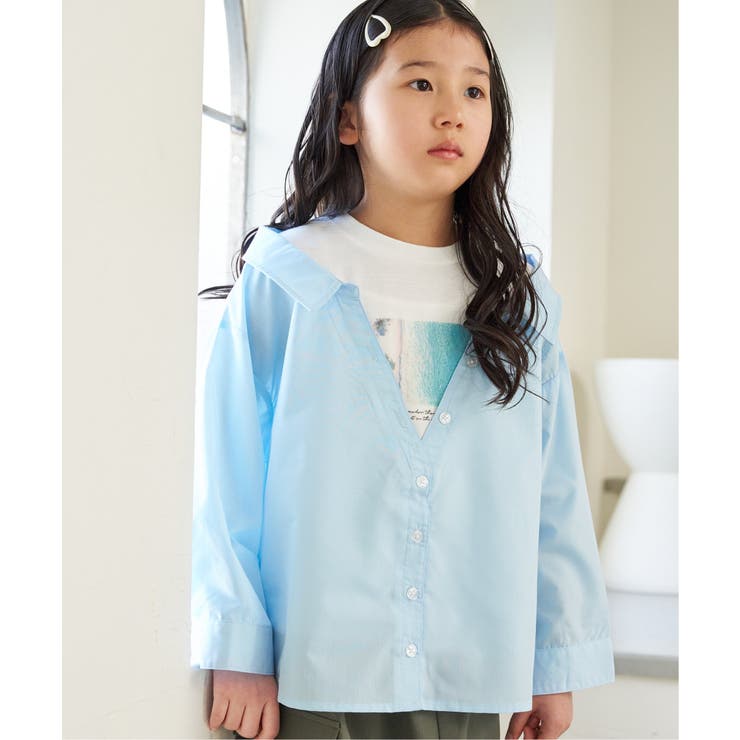 【親子コーデ】フォトTドッキングブラウス（120~160cm） | ikka  | 詳細画像3 