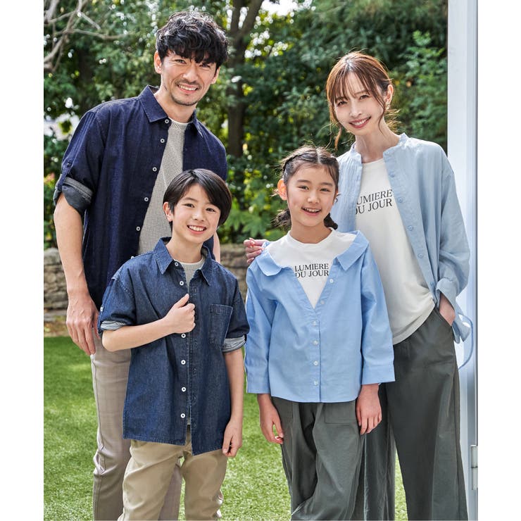 【親子コーデ】ロゴTドッキングドッキングブラウス（120~160cm） | ikka  | 詳細画像11 