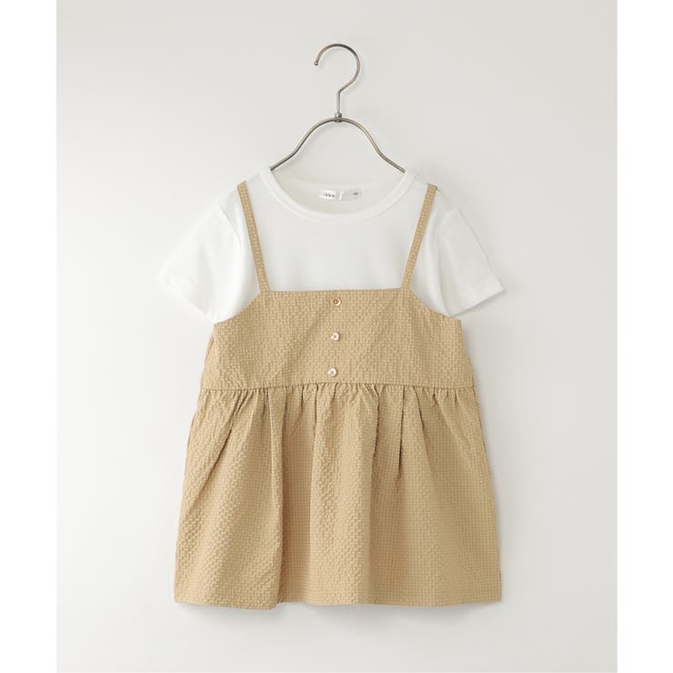 ベージュ | サッカーキャミドッキングプルオーバー（120~160cm） | ikka 